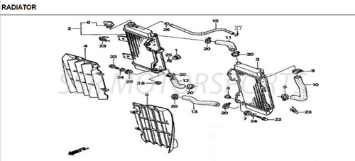 SSR SR250S Left Side Radiator 2014 2015 2016 2017 2018 2019 2020 2021 2022 2023 +