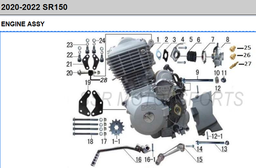 SSR SR150 150 Carburetor