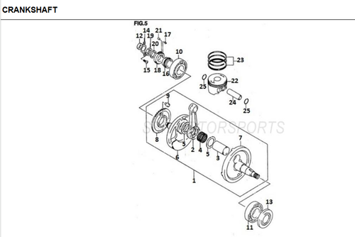 SSR XF250 Piston Ring Set Rings