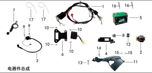 Kayo K4 250 Main Wiring Harness Cable