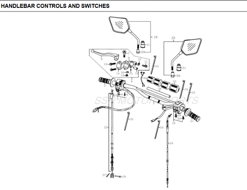 SSR XF250 Left Side Control Switch Turn Signal XF250X