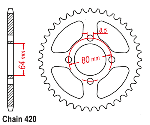 Kandi gokart performance sprocket