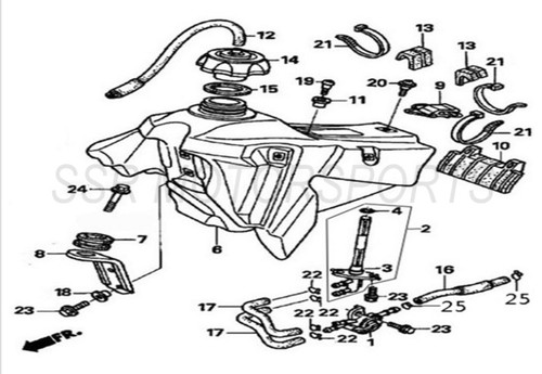 SSR SR250S 250 Fuel Tank front bracket stay