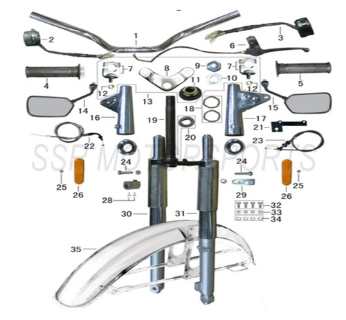 Lazer 5 Switch Starter SSR HandleBar 49cc