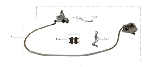 Kayo TD 125 Front Brake System Caliper and Master CYlinder TD125 TD110 2025 and newer
