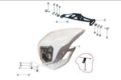 Kayo K4 250 Lower Headlight Bracket 2024 2025
