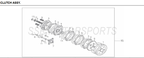 SSR 140 160 170 clutch Nut and Washer TR and TX 140TR 160TR 160TX 170TR 170TX