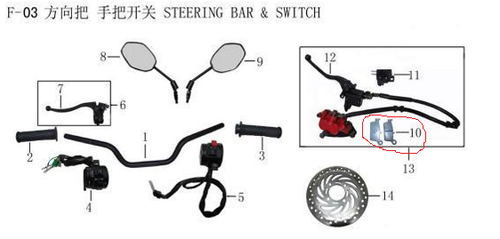 American Lifan KP Mini 150 Front Brake Pads SS3
