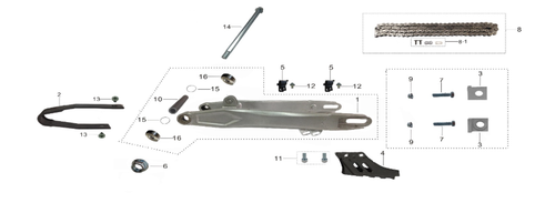 Kayo Swing Arm Swingarm TT125 TT140