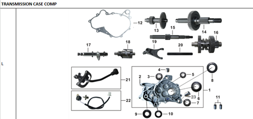 Kayo Storm 180 Transmission rebuild kit