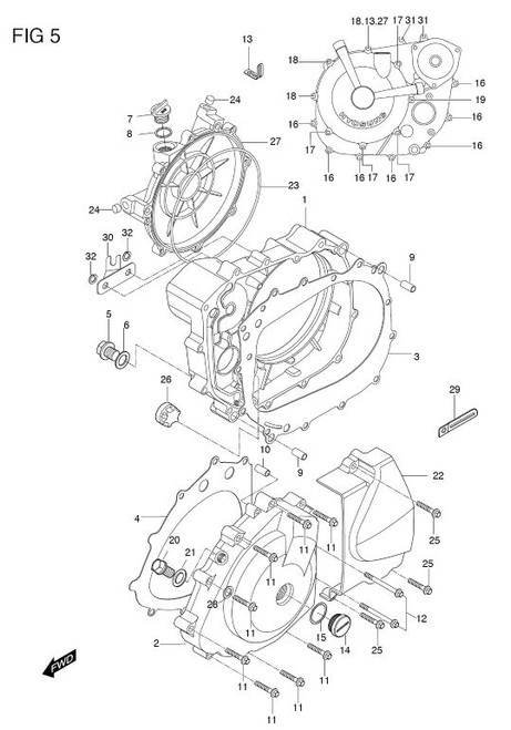 Hyosung Clutch Cover GT650 GT650R GT650S