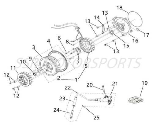 SSR Bison 500U Stator 500 UTV