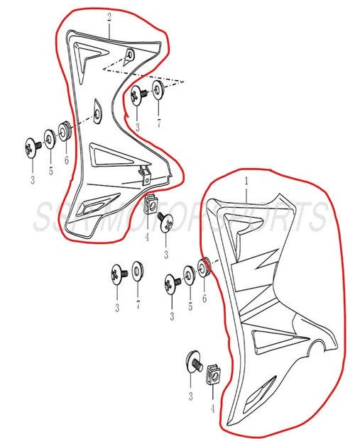 SSR XF250 Fuel Gas Tank Shrouds Covers Left Right White 2016-2021