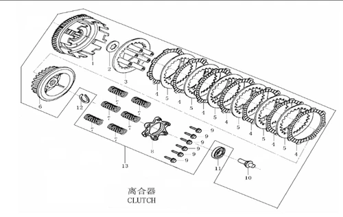 Kayo K4 250 Clutch Assembly with Basket