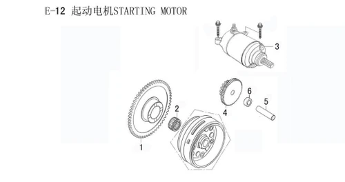 American Lifan KP Mini 150 Starter Clutch Gear Bearing