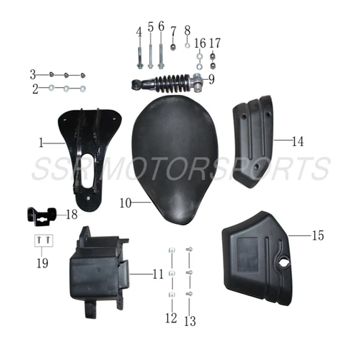 SSR Lazer 6 Battery Tool Case Cover Right Side 50 49