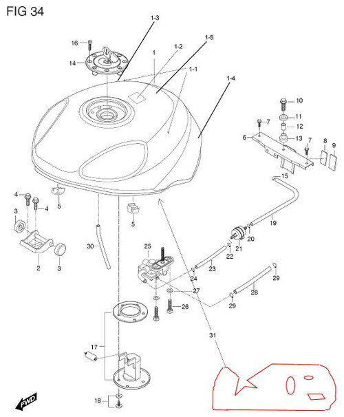 Hyosung Fuel Hose Clip Strainer