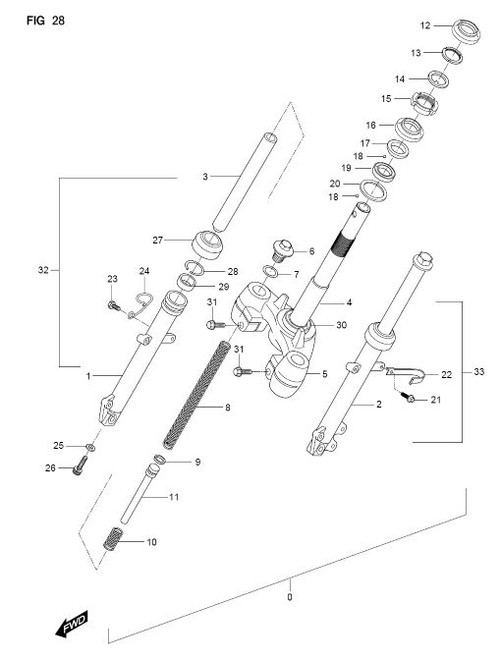 Hyosung Scooter Steering Stem Bearing Kit