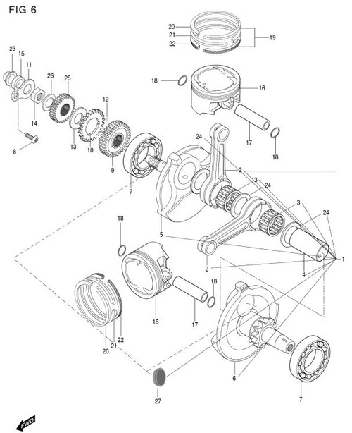 Circlip Piston Pin 650 Hyosung motor