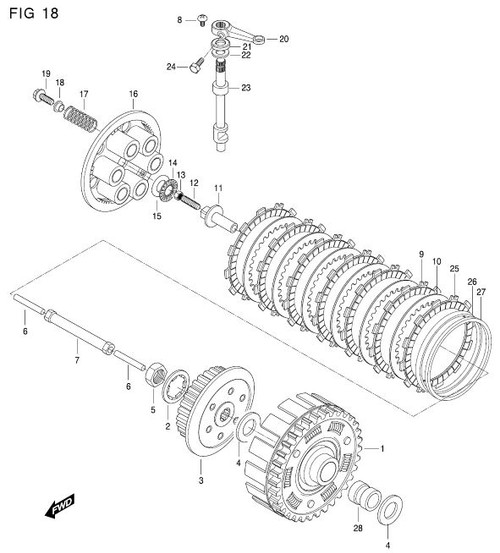 Clutch Hub Sleeve Nut