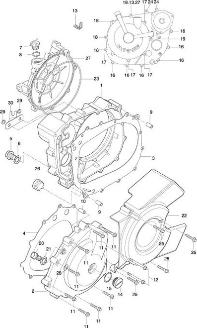 GV650 Outer Clutch Cover Chrome