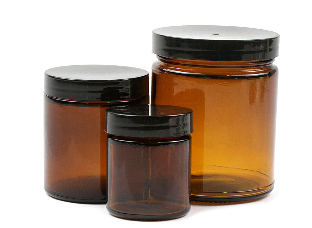 Amber Glass Jars