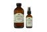 Invigorating hair oil packaged in 8 oz. and 2 oz. amber glass bottles.