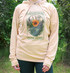 Long Sleeve Hooded T-shirt - Bouquet modeled