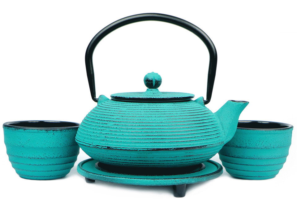 Dotted Cast Iron Teapot Set