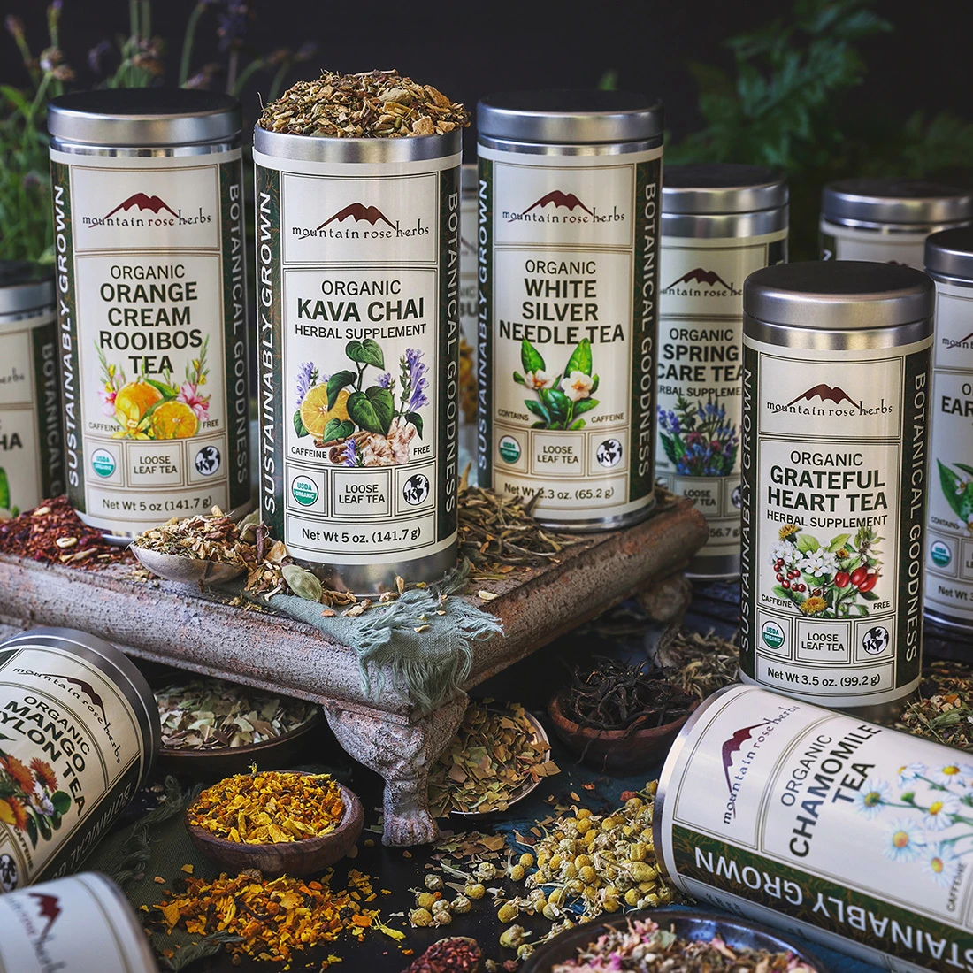 Tins of Organic Loose Leaf Tea