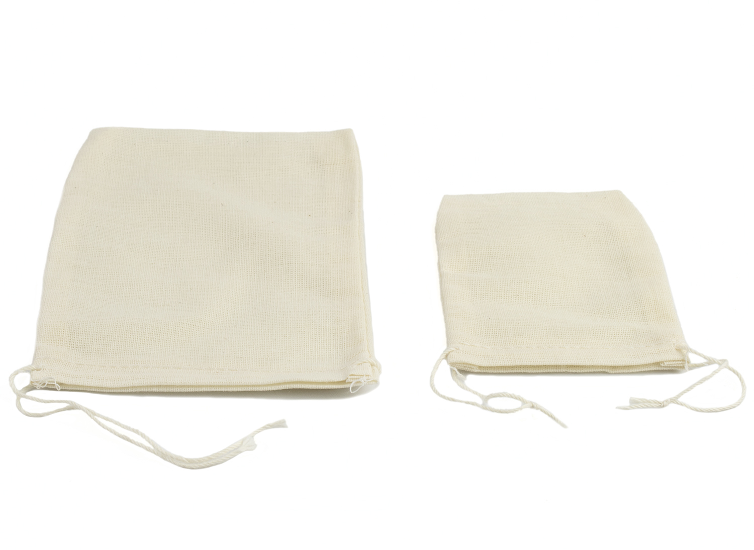 Eco-Friendly Small Organic Cotton Muslin Drawstring Pouch Bag for