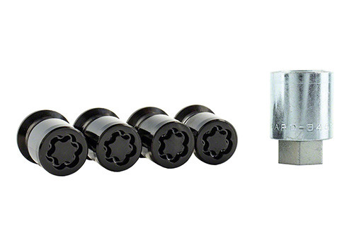 M12X1.5 BLACK SECURITY LUG NUT KIT OF 4 - JDM Engineering