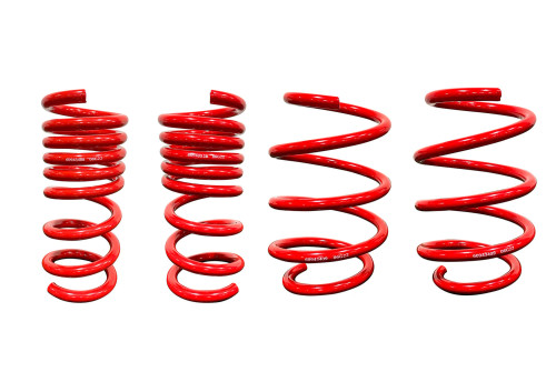 Enhance the stance and cornering prowess of your Mustang without sacrificing ride comfort or durability with our expertly crafted MagneRide Lowering Springs. With lowering springs, your Mustang gains a more aggressive stance and improved agility, and our rigorous testing ensures seamless integration, elevating your Mustang's performance. Pair these springs with our Roush-tuned calibration (PN 422231) for enhanced capability. Each drive mode's dampers are finely tuned for an optimized driving experience. The calibration process involves baseline, lowered stock, and Roush-equipped Mustangs, enabling thorough comparisons and optimization.