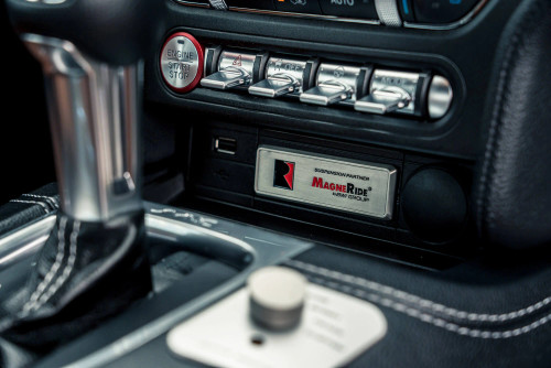 The ultimate companion to our MagneRide Lowering Springs, the refinement of our MagneRide calibration involved fine-tuning heave, pitch, and body roll characteristics both on-road, at the Roush proving grounds, and on the track. Once we achieved the desired suspension performance, the vehicle then underwent rigorous testing through our design verification process, encompassing various FMVSS and durability assessments. The resultant kit reflects years of racing development expertise, meticulous engineering, and the integration of optimal suspension components to enhance your Mustang’s handling and overall performance.