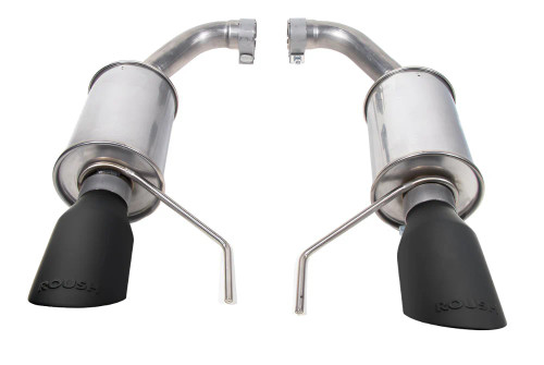 Unleash the untamed spirit of your 2024-2025 Mustang GT or EcoBoost with the Roush Performance Axle Back Exhaust - Black Tip. Crafted to elevate both form and function, this exhaust system delivers a symphony of power, precision, and style.
Engineered with precision from premium T-304 stainless steel, this axle-back exhaust boasts durability and corrosion resistance, ensuring it stands the test of time. The mandrel-bent tubing design optimizes exhaust flow, reducing back pressure and unlocking impressive performance gains.
Adorned with striking black tips, this exhaust system adds a touch of aggression to your Mustang's appearance, making a bold statement on the road. Each component is expertly crafted for a seamless fit, ensuring easy installation and a factory-like finish.
Backed by the renowned Roush Performance name and our commitment to excellence, this exhaust system comes with our signature Limited Lifetime Warranty, providing you with peace of mind and unparalleled quality assurance.
Step into a world of enhanced performance and head-turning style with the Roush Performance 2024-2025 Mustang GT & EcoBoost Axle Back Exhaust - Black Tip.