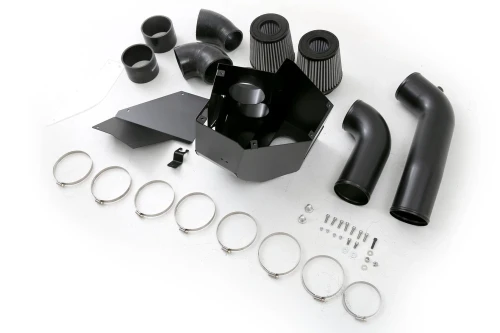 The F-150 3.5L EcoBoost is a well-rounded car in just about every aspect, and the intake system is too. The stock intake system is designed well, and the community sees that. Still cp-e® felt that they could take the good & the bad from the stock system, and make it even better. After a long engineering process, cp-e® is proud to release the Raptor EcoBoost Intake.

F-150 3.5L EcoBoost Intake Features
Fully sealed custom designed airbox using factory ram air
Perfect OEM fitment with no CEL
No power loss in lower RPMs
Available powder coated in Satin Black the aIntake offers the most well thought out solution to getting air to your turbo yet. The aIntake comes with a full 4.00" mandrel bent tube. Welded onto the tube are a CNC-lathed port for the PCV system, a CNC-milled MAP bung, and a laser cut support bracket. Includes clear plexi-glass window (ships with orange peel-off protective coating).