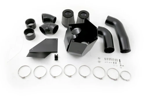 The F-150 3.5L EcoBoost is a well-rounded car in just about every aspect, and the intake system is too. The stock intake system is designed well, and the community sees that. Still cp-e® felt that they could take the good & the bad from the stock system, and make it even better. After a long engineering process, cp-e® is proud to release the Raptor EcoBoost Intake.

F-150 3.5L EcoBoost Intake Features
Fully sealed custom designed airbox using factory ram air
Perfect OEM fitment with no CEL
No power loss in lower RPMs
Available powder coated in Satin Black the aIntake offers the most well thought out solution to getting air to your turbo yet. The aIntake comes with a full 4.00" mandrel bent tube. Welded onto the tube are a CNC-lathed port for the PCV system, a CNC-milled MAP bung, and a laser cut support bracket. Includes clear plexi-glass window (ships with orange peel-off protective coating).

