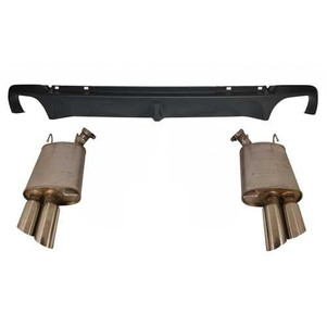 mustang ford gt quad axle tip racing mufflers exhaust valence lower rear gt500
