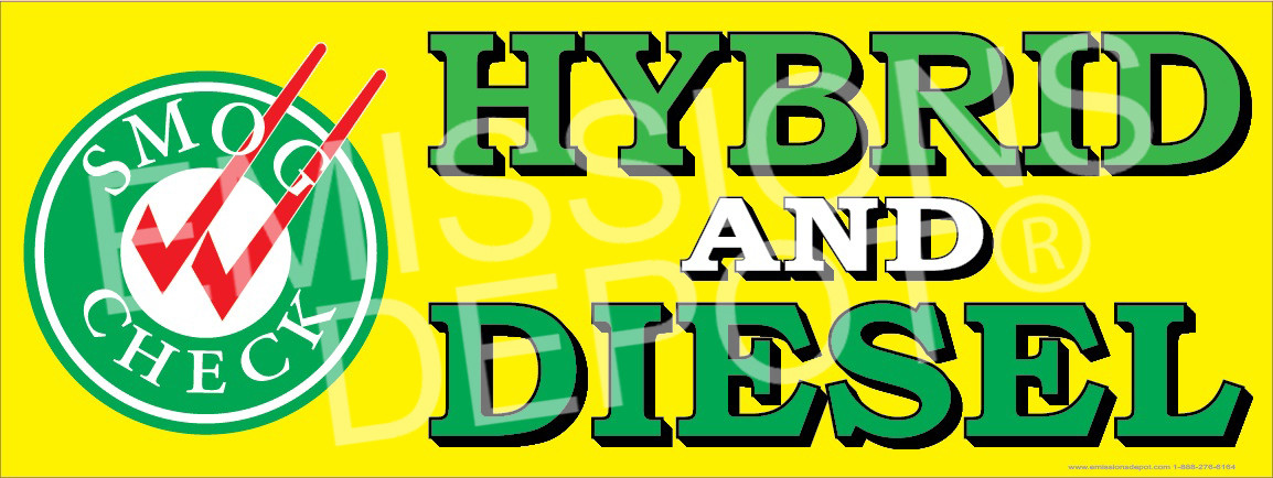 Hybrid and Diesel Smog Check | Vinyl Banner