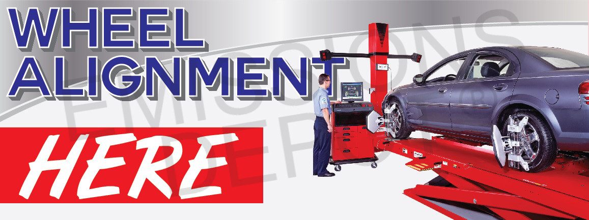 Wheel Alignment Here | Vinyl Banner