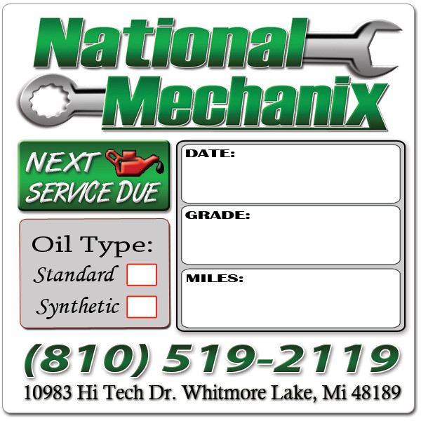 Oil Change Stickers Desktop Printer - Includes 500 Custom Designed Stickers