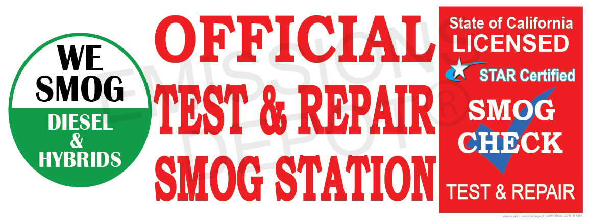Smog Test Sticker Official Test and Repair Smog Station | We smog Diesel and Hybrids ...