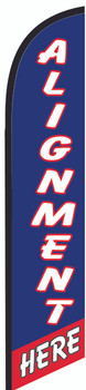 ALIGNMENT HERE 15 Ft Swooper Flag - Blue w/ Red Bottom ALIGNMENT HERE 15 Ft Swooper Flag - Blue w/ Red Bottom