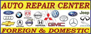 Auto Repair Center Banner | Foreign & Domestic | Vinyl Banner Auto Repair Center Banner | Foreign & Domestic | Vinyl Banner