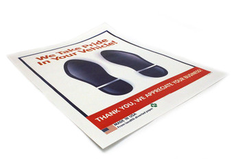 17" x 22" Floor Mat Color "Footprint" | Latex Paper 80# Mil Thickness | Ct: 500