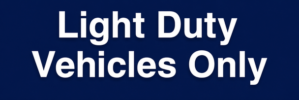 Sign - SSA Light Duty Vehicles Only - Metal (8" x 24")