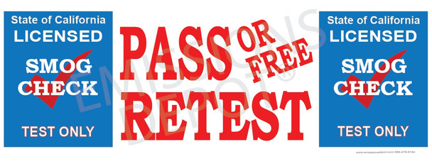 Pass or Free Retest | TEST ONLY | Vinyl Banner