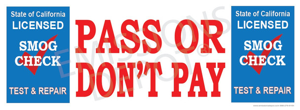 Pass or Don't Pay | TEST & REPAIR | Vinyl Banner