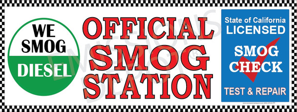 Official Smog Check | We Smog Diesel | TEST & REPAIR | Vinyl Banner