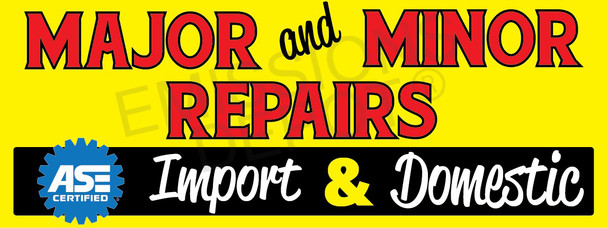 Major & Minor Repairs | Vinyl Banner